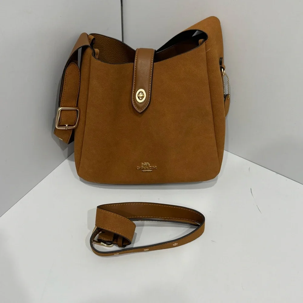 Coach Hadley Suede Shoulder Bag - Picture 3 of 8